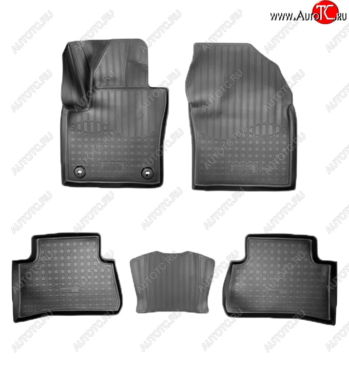 2 399 р. Коврики салонные Noplast (3D) Toyota C-HR NGX10, ZGX10 рестайлинг (2019-2025) (Черные)  с доставкой в г. Вологда