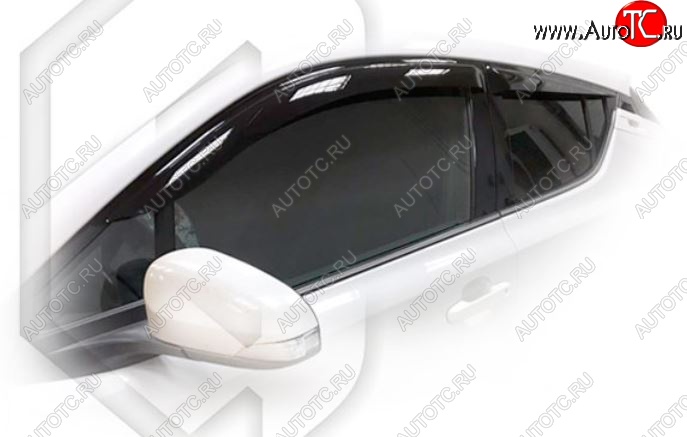 1 999 р. Дефлектора окон CA-Plastic Toyota C-HR NGX10, ZGX10 рестайлинг (2019-2025) (Classic полупрозрачный, Без хром.молдинга)  с доставкой в г. Вологда