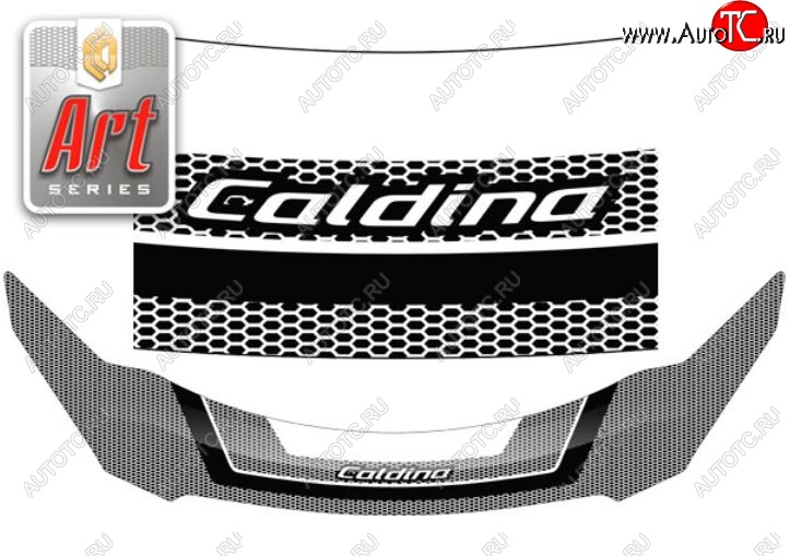 2 379 р. Дефлектор капота CA-Plastiс exclusive  Toyota Caldina  T240 (2002-2007) универсал дорестайлинг, универсал рестайлинг (Серия Art графит)  с доставкой в г. Вологда