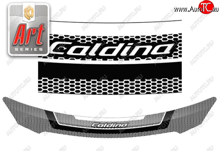 2 299 р. Дефлектор капота (Т241 Т246) CA-Plastiс  Toyota Caldina  T240 (2002-2007) универсал дорестайлинг, универсал рестайлинг (Серия Art серебро)  с доставкой в г. Вологда