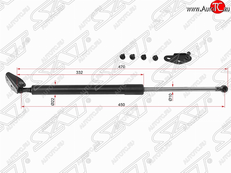 1 339 р. Правый газовый упор крышки багажника SAT Toyota Caldina T210 дорестайлинг универсал (1997-1999)  с доставкой в г. Вологда