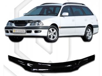Дефлектор капота CA-Plastiс Toyota Caldina T210 дорестайлинг универсал (1997-1999)