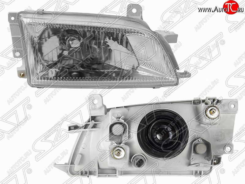 3 269 р. Правая фара передняя SAT (хрусталь, вертикальное крепление)  Toyota Caldina  T210 (1997-1999) дорестайлинг универсал  с доставкой в г. Вологда
