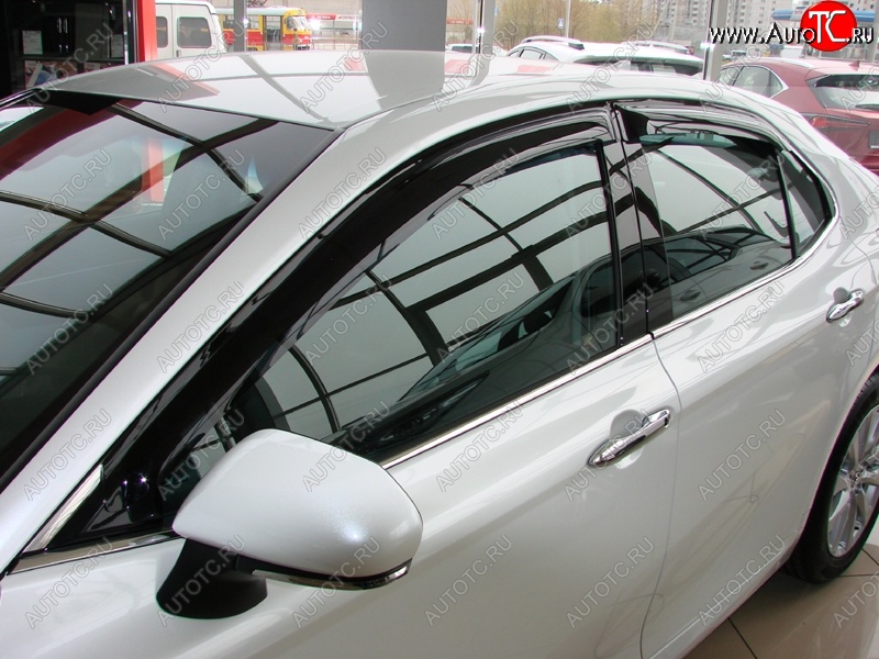 3 399 р. Дефлекторы окон (ветровики) SIM Toyota Camry XV70 дорестайлинг (2017-2021)  с доставкой в г. Вологда