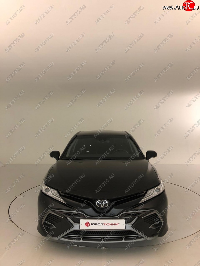 14 699 р. Накладка переднего бампера Yurol Toyota Camry XV70 дорестайлинг (2017-2021) (Неокрашенная)  с доставкой в г. Вологда