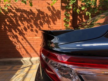3 399 р. Лип спойлер АВТОКРАТ Toyota Camry XV70 дорестайлинг (2017-2021) (Неокрашенный)  с доставкой в г. Вологда. Увеличить фотографию 7