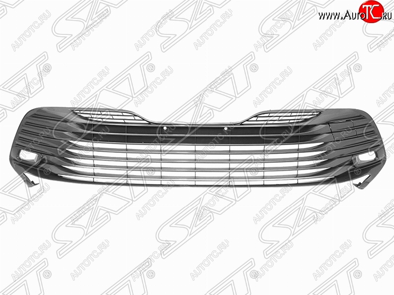 3 369 р. Решётка в передний бампер SAT Toyota Camry XV70 дорестайлинг (2017-2021) (Серая)  с доставкой в г. Вологда