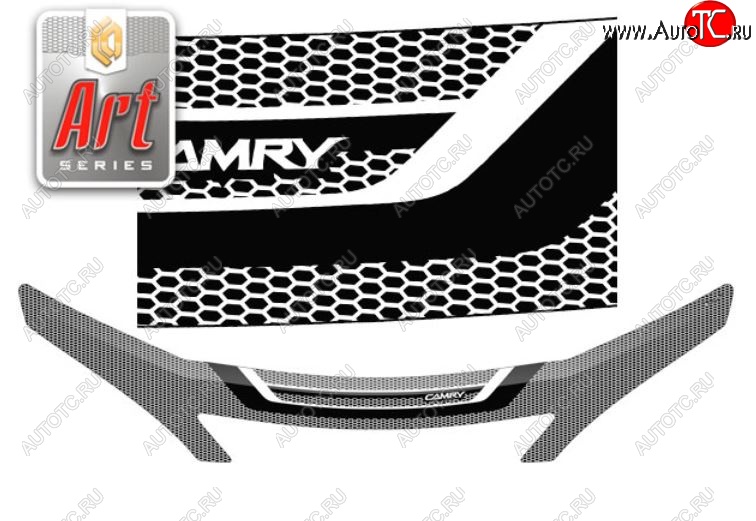 2 479 р. Дефлектор капота CA-Plastiс exclusive  Toyota Camry  XV30 (2004-2006) рестайлинг (Серия Art графит)  с доставкой в г. Вологда