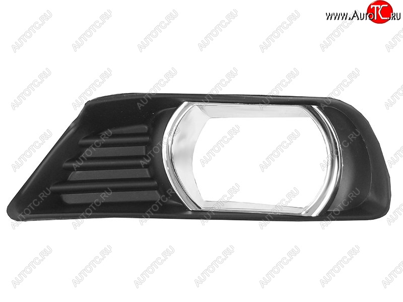 529 р. Левая вставка в бампер под ПТФ (хром. ободок) SAT Toyota Camry XV40 дорестайлинг (2006-2008)  с доставкой в г. Вологда