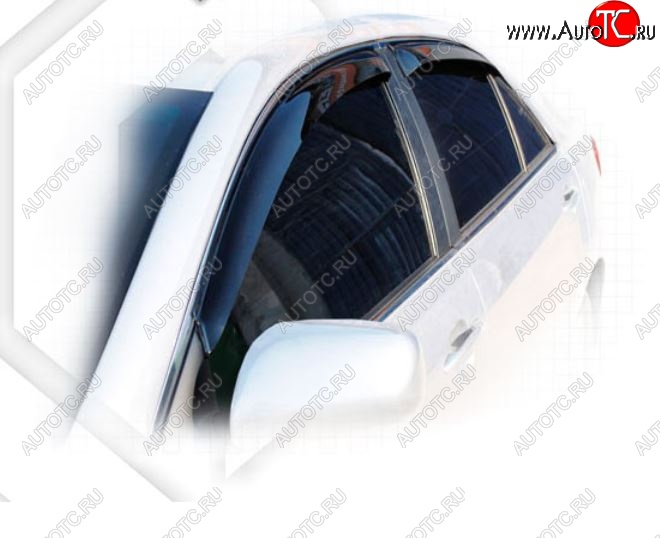 1 999 р. Дефлектора окон CA-Plastic Toyota Camry XV40 дорестайлинг (2006-2008) (Classic полупрозрачный, Без хром.молдинга, Крепление только на скотч)  с доставкой в г. Вологда