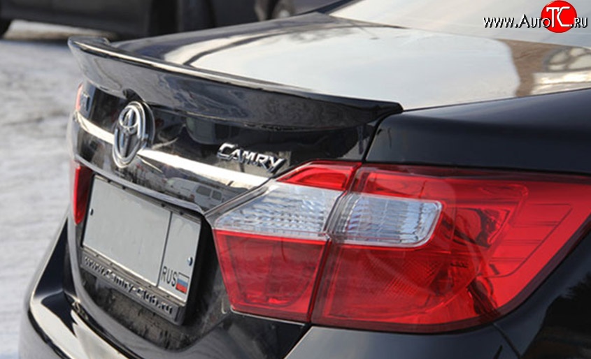 2 349 р. Лип спойлер M-VRS Toyota Camry XV55 2-ой рестайлинг (2017-2018) (Неокрашенный)  с доставкой в г. Вологда