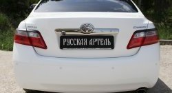 1 399 р. Реснички на фонари (рестайлинг) RA Toyota Camry XV40 рестайлинг (2009-2011) (Неокрашенные)  с доставкой в г. Вологда. Увеличить фотографию 2