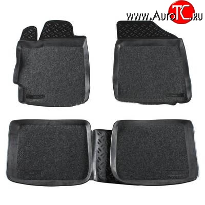 2 679 р. Комплект ковриков в салон Aileron 4 шт. (полиуретан, покрытие Soft) Toyota Camry XV40 рестайлинг (2009-2011)  с доставкой в г. Вологда