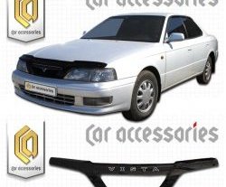 2 159 р. Дефлектор капота CA-Plastic  Toyota Vista  седан (1994-1998) (серия Classic черный, Без надписи)  с доставкой в г. Вологда. Увеличить фотографию 2