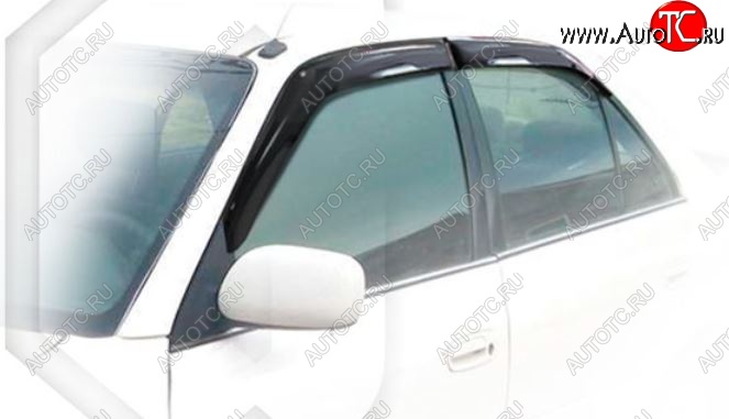 2 799 р. Дефлектора окон CA-Plastic Toyota Carina Е210 седан дорестайлинг (1996-1998) (Classic полупрозрачный, Без хром.молдинга, Крепление только на скотч)  с доставкой в г. Вологда