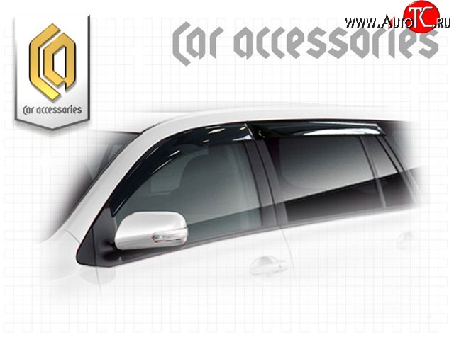 1 999 р. Комплект дефлекторов окон CA-Plastic Toyota Corolla Fielder E140 универсал дорестайлинг (2006-2008) (Classic полупрозрачный, Без хром молдинга, Крепление скотч)  с доставкой в г. Вологда