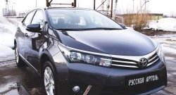 1 329 р. Реснички на фары RA Toyota Corolla E180 дорестайлинг (2013-2016) (Неокрашенные)  с доставкой в г. Вологда. Увеличить фотографию 2