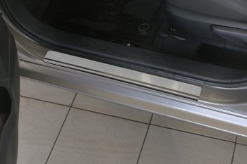 1 799 р. Накладки порожков салона Russtal Toyota Corolla E180 дорестайлинг (2013-2016) (нержавейка полированная)  с доставкой в г. Вологда. Увеличить фотографию 2