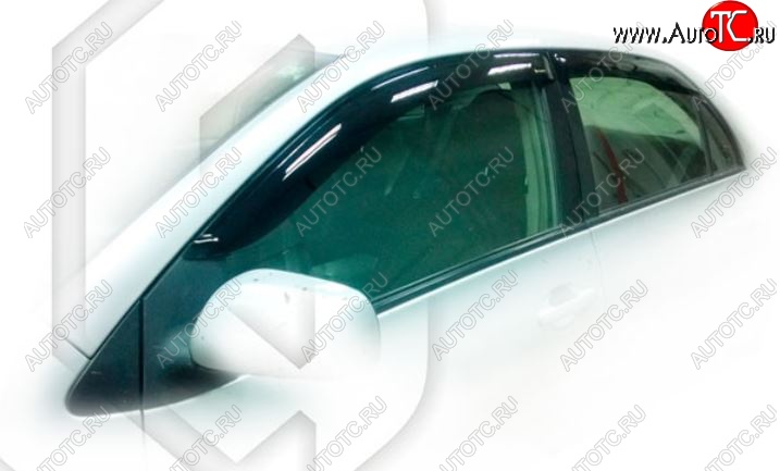 1 999 р. Дефлектора окон (E141) CA-Plastic  Toyota Corolla Axio  (E140) седан (2006-2012) дорестайлинг, рестайлинг (Classic полупрозрачный, Без хром.молдинга, Крепление только на скотч)  с доставкой в г. Вологда