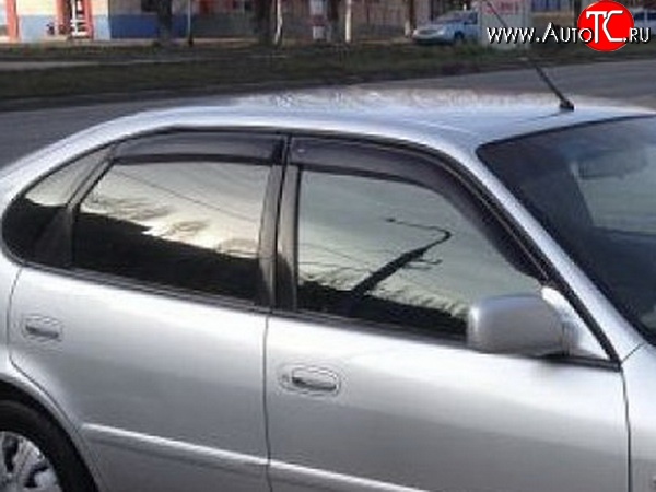 999 р. Комплект дефлекторов окон (ветровиков) 4 шт. (седан) Russtal Toyota Corolla E110 седан дорестайлинг (1997-2000)  с доставкой в г. Вологда
