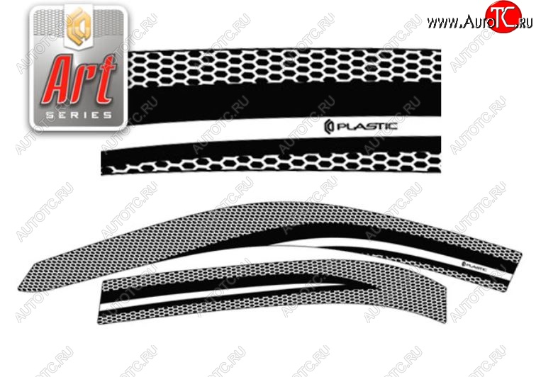 2 159 р. Дефлектора окон (E100, 103) CA-Plastic  Toyota Corolla  E110 (1997-2000) седан дорестайлинг (Серия Art черная, Без хром.молдинга, Крепление только на скотч)  с доставкой в г. Вологда
