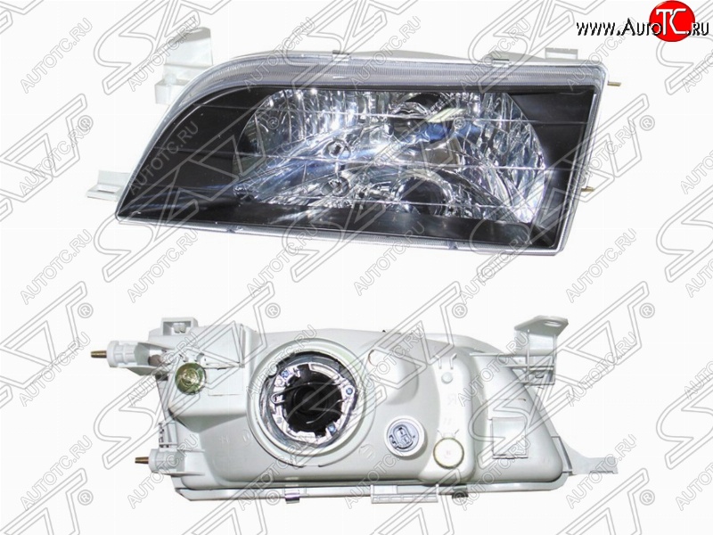 2 499 р. Правая фара SAT (черный хрусталь) Toyota Corolla E110 универсал дорестайлинг (1997-2000)  с доставкой в г. Вологда