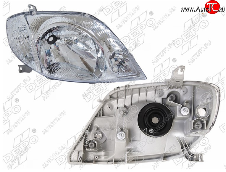 6 899 р. Правая передняя фара DEPO (Евросвет) Toyota Corolla E110 седан рестайлинг (2000-2002)  с доставкой в г. Вологда