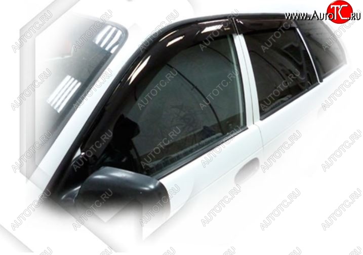 2 079 р. Дефлектора окон (Е100, 103) CA-Plastic Toyota Corolla E110 универсал дорестайлинг (1997-2000) (Classic полупрозрачный, Без хром.молдинга, Крепление только на скотч)  с доставкой в г. Вологда