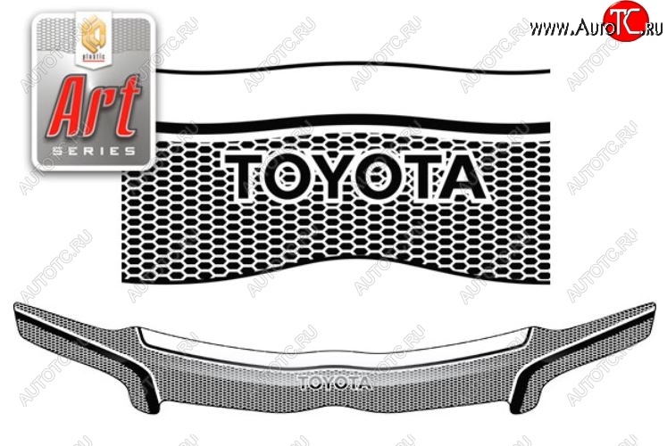 2 199 р. Дефлектор капота CA-Plastiс  Toyota Corolla  E120 (2004-2007) седан рестайлинг (Серия Art графит)  с доставкой в г. Вологда
