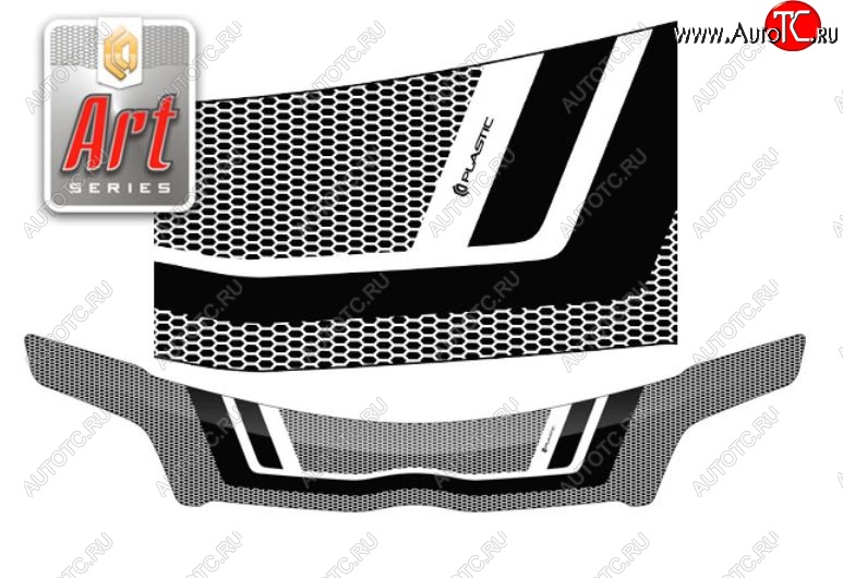 2 399 р. Дефлектор капота CA-Plastiс  Toyota Corolla  E120 (2000-2004) седан дорестайлинг (Серия Art черная)  с доставкой в г. Вологда
