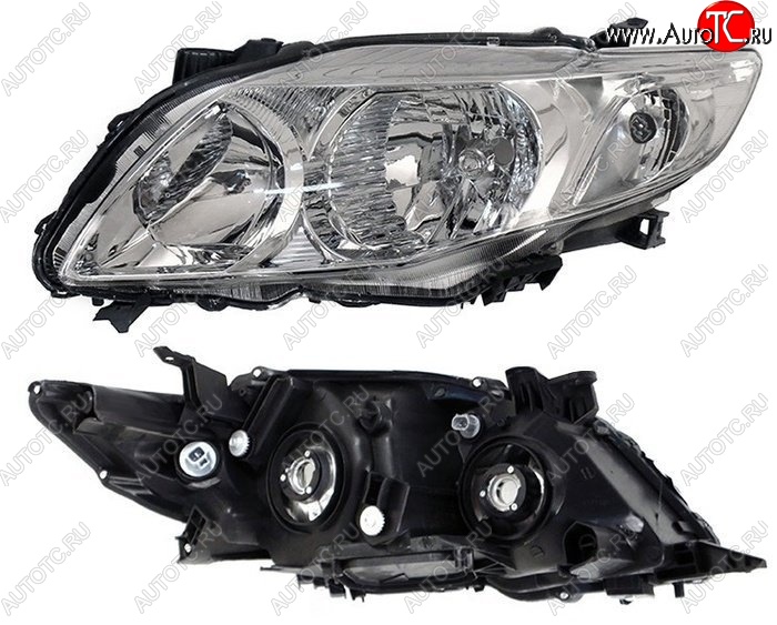 3 699 р. Левая фара SAT (с электрокорректором)  Toyota Corolla  E140 (2007-2010) седан дорестайлинг  с доставкой в г. Вологда