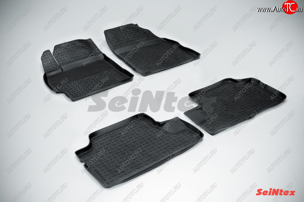 3 089 р. Коврики в салон SeiNtex (резина, высокий бортик) Toyota Corolla E140 седан дорестайлинг (2007-2010)  с доставкой в г. Вологда