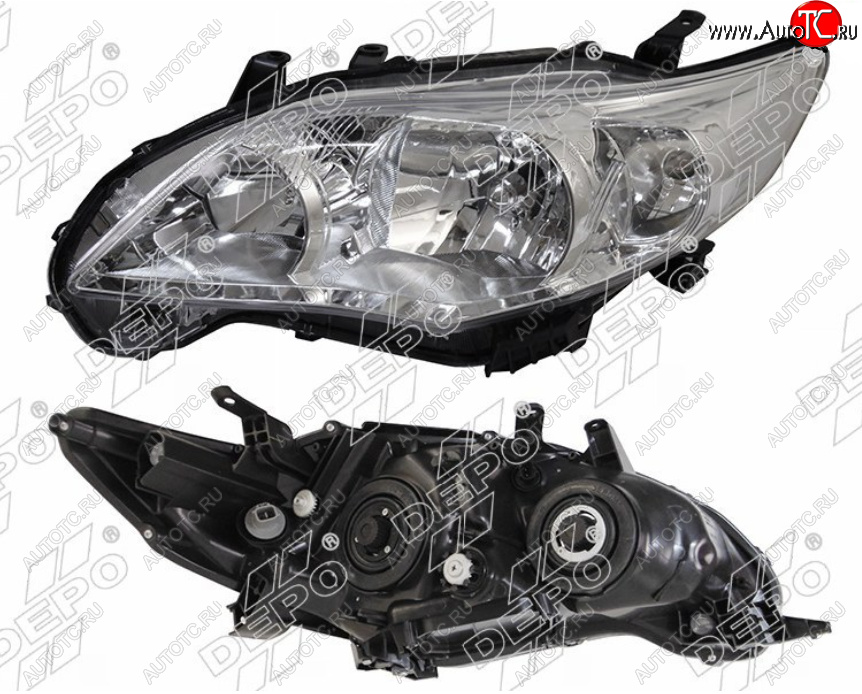 12 999 р. Левая фара DEPO Toyota Corolla E150 седан рестайлинг (2009-2013)  с доставкой в г. Вологда