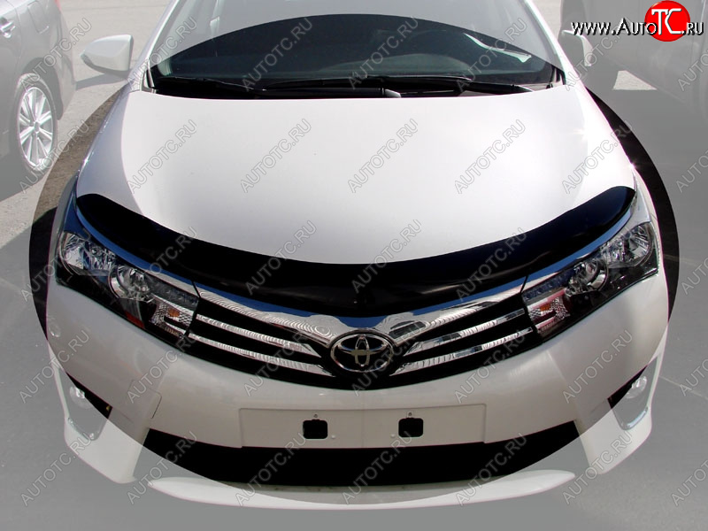 3 299 р. Дефлектор капота SIM Toyota Corolla E180 дорестайлинг (2013-2016)  с доставкой в г. Вологда