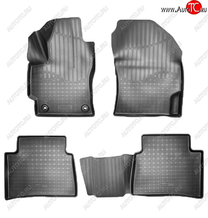 2 359 р. Коврики салонные Noplast (3D) Toyota Corolla E210 хэтчбэк 5 дв. дорестайлинг (2018-2022) (Черные)  с доставкой в г. Вологда
