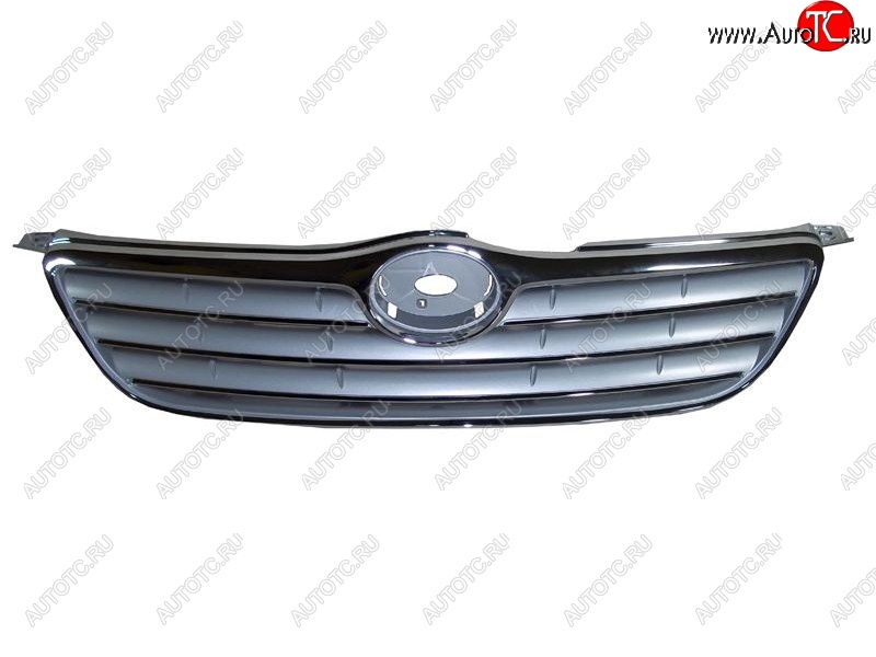 3 499 р. Решётка радиатора (серая с хромом) SAT  Toyota Corolla Fielder  E120 (2002-2004) универсал 1-ый рестайлинг  с доставкой в г. Вологда