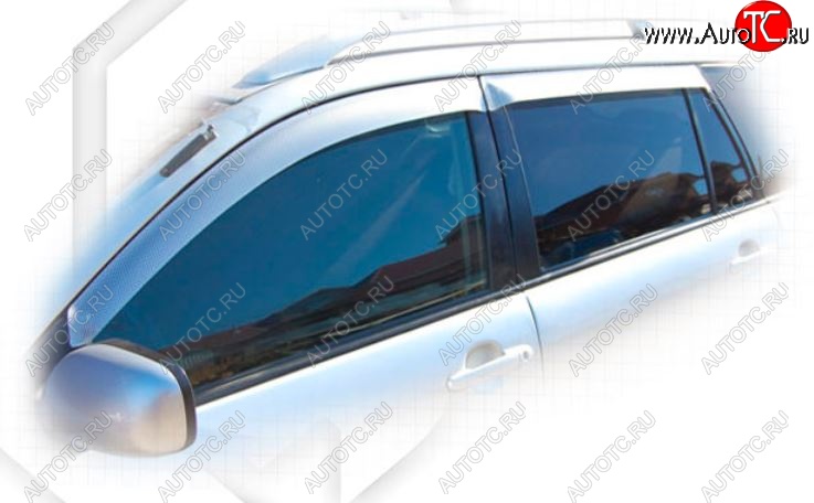 1 999 р. Дефлектора окон (E121-124) CA-Plastic Toyota Corolla Fielder E120 универсал дорестайлинг (2000-2002) (Classic полупрозрачный, Без хром.молдинга, Крепление только на скотч)  с доставкой в г. Вологда