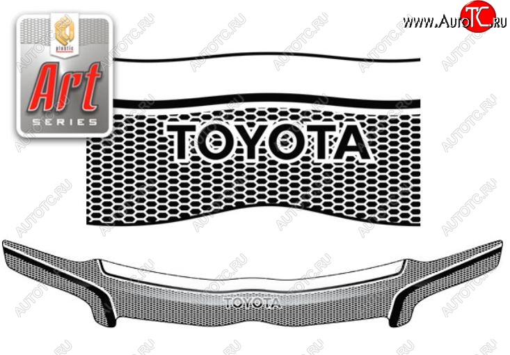 2 199 р. Дефлектор капота CA-Plastiс  Toyota Corolla Fielder  E120 (2004-2006) универсал 2-ой рестайлинг (Серия Art графит)  с доставкой в г. Вологда