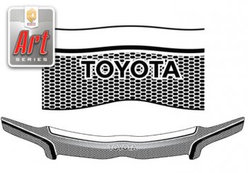 Дефлектор капота CA-Plastiс Toyota Corolla Fielder  E120 (2004-2006) универсал 2-ой рестайлинг (Серия Art белая)
