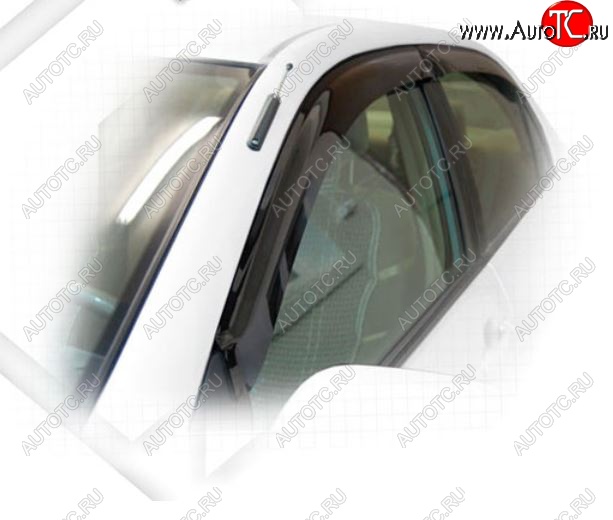 1 999 р. Дефлектора окон CA-Plastic  Toyota Corolla Fielder  E120 (2004-2006) универсал 2-ой рестайлинг (Classic полупрозрачный, Без хром.молдинга, Крепление только на скотч)  с доставкой в г. Вологда
