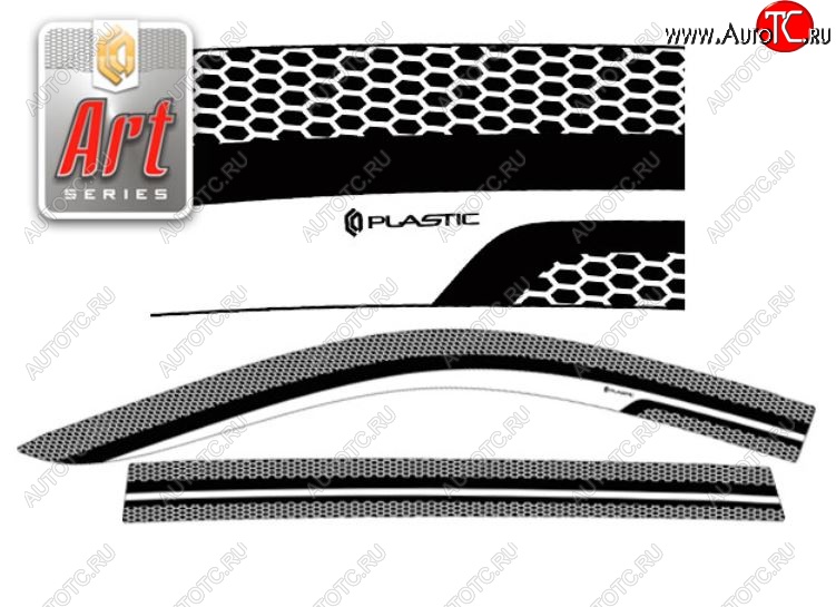 2 299 р. Дефлектора окон CA-Plastic  Toyota Corolla Fielder  E160 (2012-2015) универсал дорестайлинг (Серия Art графит, Без хром.молдинга)  с доставкой в г. Вологда