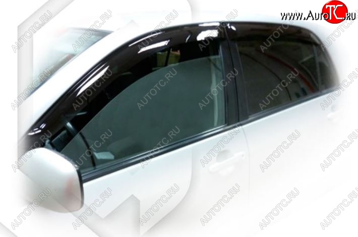 1 999 р. Дефлектор капота CA-Plastiс Toyota Corolla Runx E120 хэтчбэк 5 дв. дорестайлинг (1999-2002) (Classic полупрозрачный, Без хром. молдинга, Крепление только на скотч)  с доставкой в г. Вологда