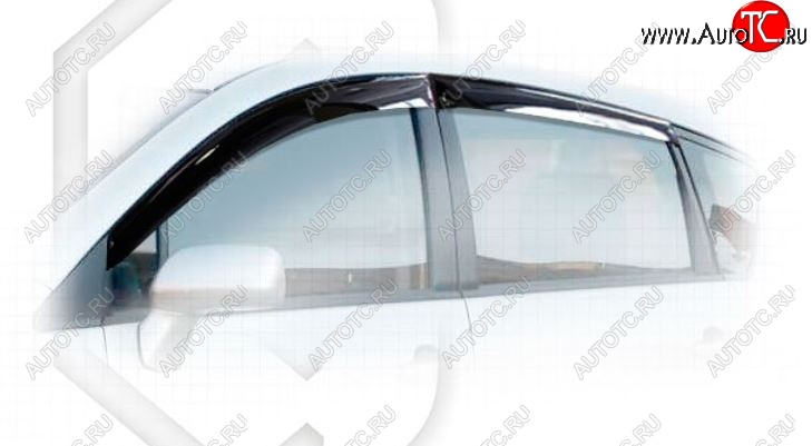 2 079 р. Дефлектора окон CA-Plastic Toyota Corolla Verso AR10 (2004-2009) (Classic полупрозрачный, Без хром.молдинга, Крепление только на скотч)  с доставкой в г. Вологда