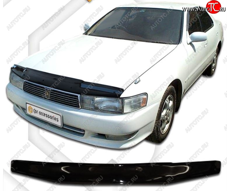 1 899 р. Дефлектор капота CA-Plastiс  Toyota Cresta  X90 (1992-1996) (Classic черный, Без надписи)  с доставкой в г. Вологда