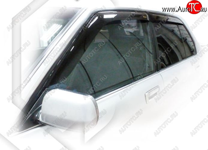 1 899 р. Дефлектор капота CA-Plastiс  Toyota Crown  S130 (1991-1999) седан 2-ой рестайлинг, универсал 2-ой рестайлинг (Classic полупрозрачный, Без хром.молдинга)  с доставкой в г. Вологда