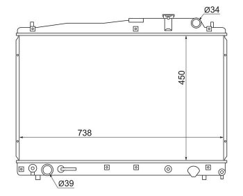 Радиатор двигателя SAT Toyota Estima  AHR10,XR30, XR40 (2000-2006)