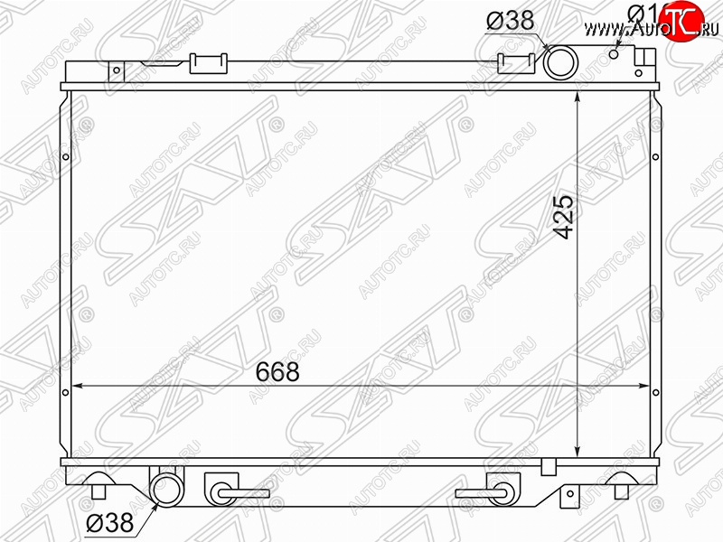 10 699 р. Радиатор двигателя SAT Toyota Estima XR10,XR20 (1990-1999)  с доставкой в г. Вологда