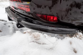 50 259 р. Бампер силовой задний РИФ Toyota Fortuner AN160 дорестайлинг (2015-2020) (С квадратом под фаркоп)  с доставкой в г. Вологда. Увеличить фотографию 5