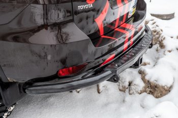 50 259 р. Бампер силовой задний РИФ Toyota Fortuner AN160 дорестайлинг (2015-2020) (С квадратом под фаркоп)  с доставкой в г. Вологда. Увеличить фотографию 6