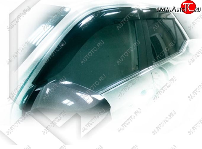 2 199 р. Дефлектора окон CA-Plastic Toyota Fortuner AN160 рестайлинг (2020-2025) (Classic полупрозрачный, Без хром.молдинга)  с доставкой в г. Вологда